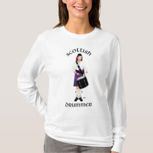 Schottischer Trommler - Lila Kilt T-Shirt