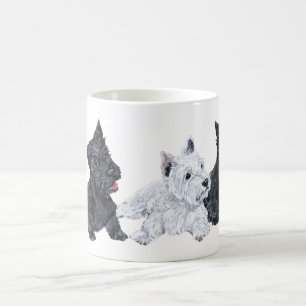 Schottischer und West Highland White Terrier Beche Kaffeetasse