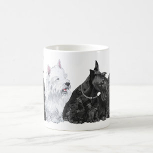 Schottischer und West Highland White Terrier Beche Kaffeetasse