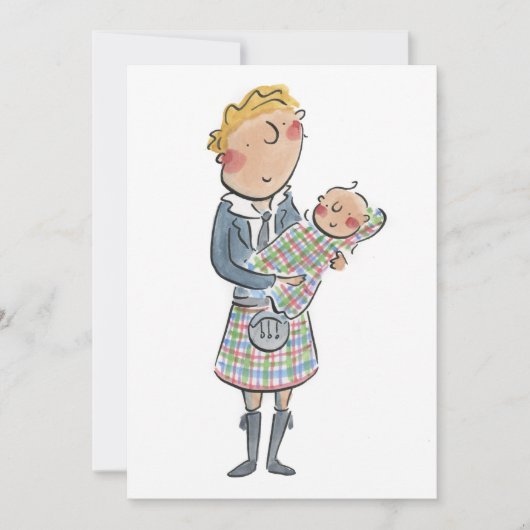 Schottischer Vater Einladung (Vorderseite)