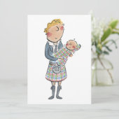 Schottischer Vater Einladung (Stehend Vorderseite)