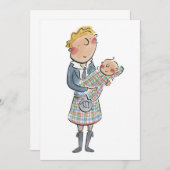 Schottischer Vater Einladung (Vorne/Hinten)