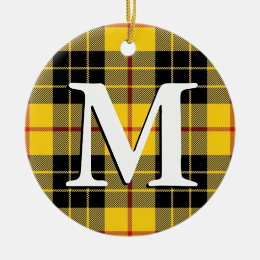 Schottischer Weihnachtsclan MacLeod Tartan kariert Keramik Ornament (Vorne)