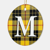 Schottischer Weihnachtsclan MacLeod Tartan kariert Keramik Ornament (Links)