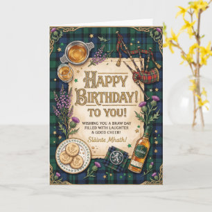 Schottischer Whisky Geburtstag Karte