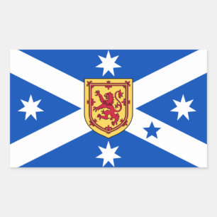 Schottisches Australisch (Heritage flagge) Rechteckiger Aufkleber