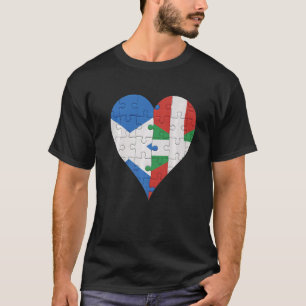 Schottisches baskisches Flaggenherz T-Shirt