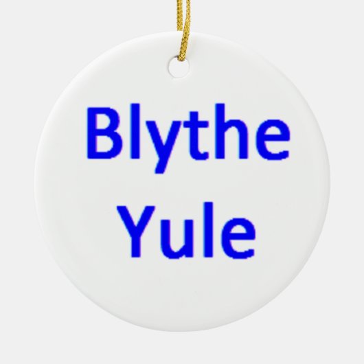 schottisches Blythe Yule Keramik Ornament (Vorne)