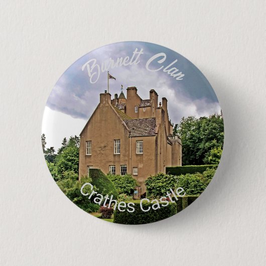 Schottisches Burnett Clans Foto Crathes Castle Button (Vorderseite)