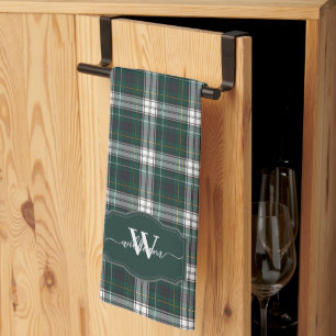 Schottisches Clan Campbell Dress Tartan Monogramm Geschirrtuch
