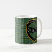 Schottisches Clan Currie Currytartan-Schild Kaffeetasse (VorderseiteRechts)