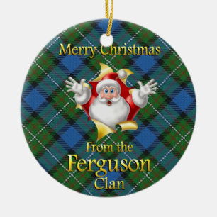 Schottisches Clan Ferguson Weihnachtsbaumanhänger Keramikornament