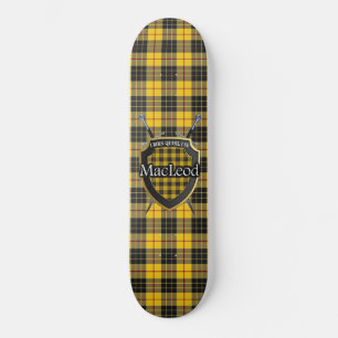 Schottisches Clan MacLeod Tartan-Schild Skateboard