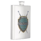 Schottisches Clan MacLeod Tartan-Schild und Flachmann (Rechts)
