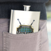 Schottisches Clan MacLeod Tartan-Schild und Flachmann (Beispiel)