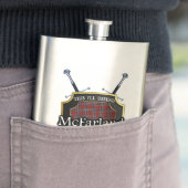 Schottisches Clan McFarland Tartan-Schild und Flachmann (Beispiel)