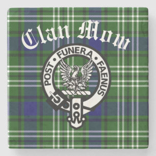 Schottisches Clan Mow-Wappen & Tartan  Steinuntersetzer