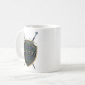 Schottisches Clan-Murraytartan-Schild u. Schwerter Kaffeetasse (Vorderseite Links)