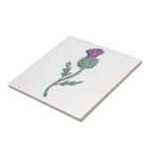 Schottisches Distel-Zeichnen Fliese (Seite)