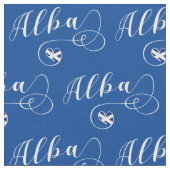 Schottisches Flaggenherz, Alba, Schotten Gälisch Stoff (Nahaufnahme)