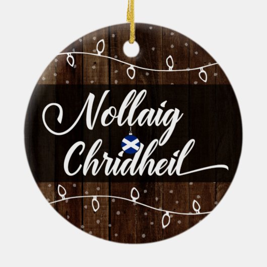 Schottisches Gälisch-frohe Weihnachten, Nollaig Keramik Ornament (Hinten)