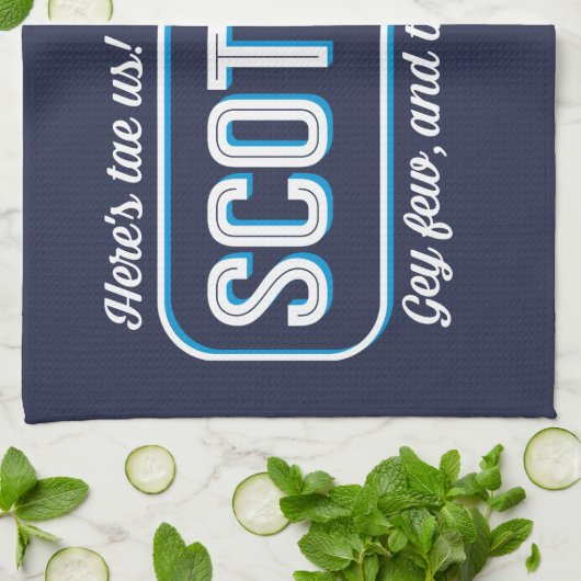 Schottisches Gedicht, Wha mögen uns? Geschirrtuch (Gefaltet)