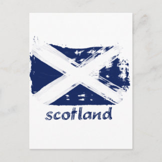 Schottisches Grunge-Flag-Design Postkarte