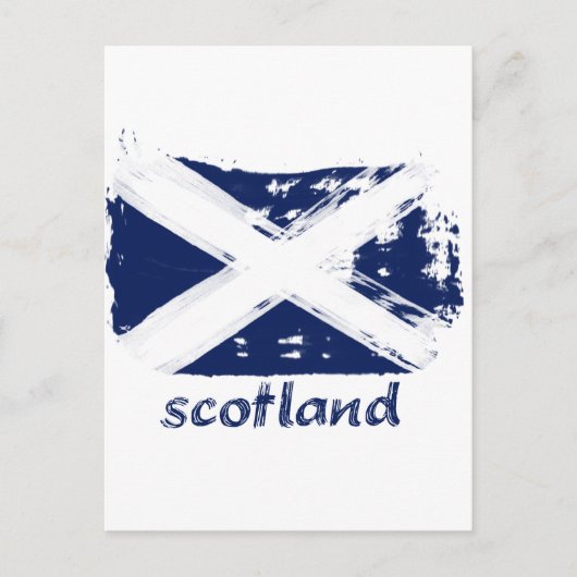 Schottisches Grunge-Flag-Design Postkarte (Vorderseite)