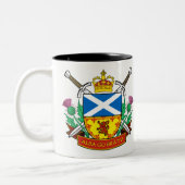 Schottisches "GU bràth alba" Schwarzes 11 Unze Zweifarbige Tasse (Links)
