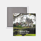 Schottisches Guthrie Clans Schloss Keepake Magnet (Vorderseite/Rückseite)
