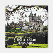 Schottisches Guthrie Clans Schloss Keepake Magnet (Vorne)