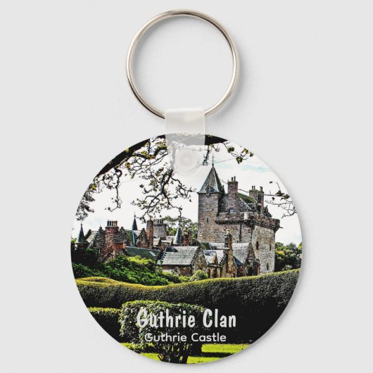 Schottisches Guthrie Clans Schloss Keepake Schlüsselanhänger (Vorderseite)