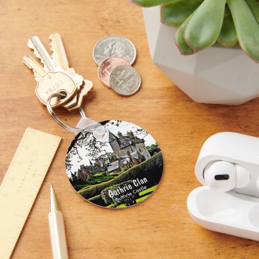 Schottisches Guthrie Clans Schloss Keepake Schlüsselanhänger (Schreibtisch)
