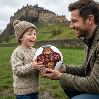 Schottisches Highland-Rind | Rotes Tartan, Trophäe Fußball