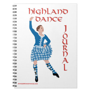 Schottisches Highland-Tanz-Journal Notizblock