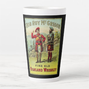 Schottisches Highland-Whiskey-Etikett Milchtasse