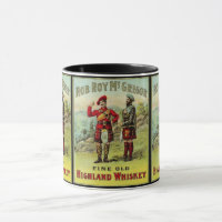Schottisches Highland-Whiskey-Etikett