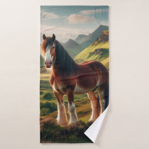 Schottisches Hochland Clydesdale-Pferd Badehandtuch