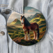 Schottisches Hochland Clydesdale Pferd Button (Beispiel)