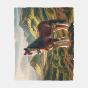 Schottisches Hochland Clydesdale-Pferd Fleecedecke