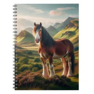 Schottisches Hochland Clydesdale Pferd Notizblock
