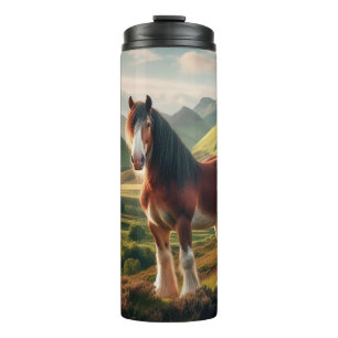 Schottisches Hochland Clydesdale-Pferd Thermosbecher