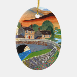 Schottisches Hochland Keramik Ornament