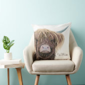 Schottisches Hochland-Kuh Charlie mit glattem Haar Kissen (Stuhl )