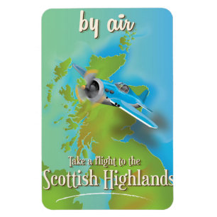 Schottisches Hochland-Reiseplakat Magnet