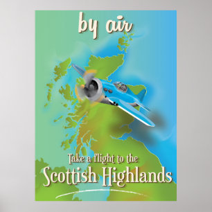 Schottisches Hochland Reiseplakat Poster