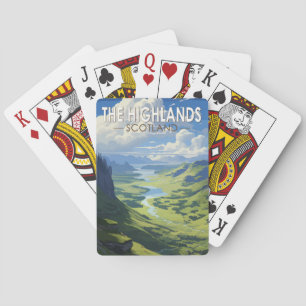 Schottisches Hochland Schottland Reise Kunst Vinta Spielkarten