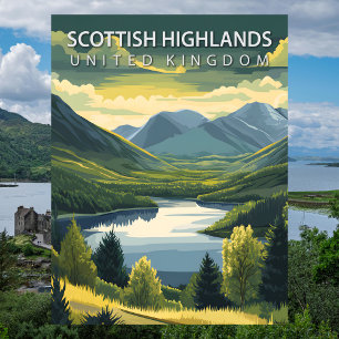 Schottisches Hochland UK Berge Landschaft Reise Postkarte