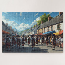 Schottisches Hochlanddorf-Jigsaw-Puzzle Puzzle