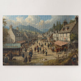 Schottisches Hochlanddorf-Puzzle Puzzle